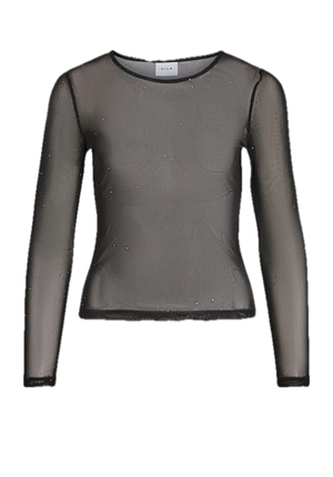 Toppar - Vinora o-neck top – Black beauty/silver